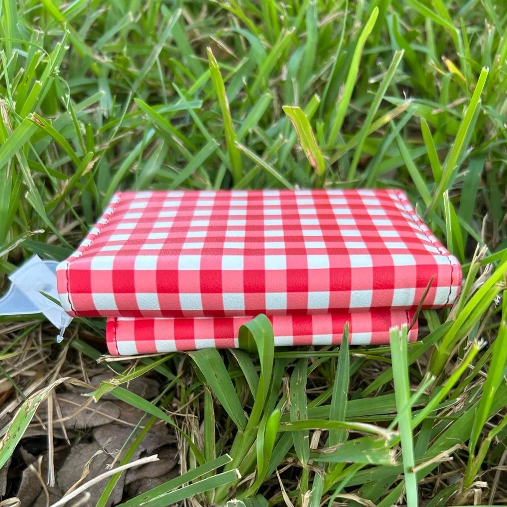 Red and White Checkered Wallet